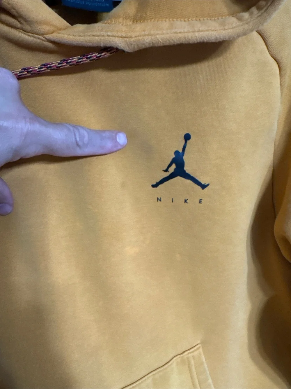 Jordan Men's Mustard Yellow Pullover Hoodie